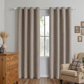 100% Blackout Curtains 72 Inch Length 2 Panels Set, Black Out Curtains for Living Room, Linen Thermal Insulated Grommet Drapes Bedroom Luxury Decor Privacy(37W × 72L inch, Linen)
