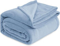 Bedsure GentleSoft Twin XL Fleece Blanket Dorm Bedding - Lightweight Soft Cozy Blankets for Bed, Sofa, Couch, Travel, Camping, Light Blue, 66"x90"