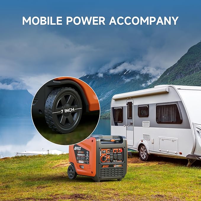 AIVOLT 8000W Dual Fuel Super Quiet Inverter Generator with Electric Start - Gas Propane Powered Portable Generator Upgraded Version for Home Backup, RV, Camping & Travel - 50 State Approved