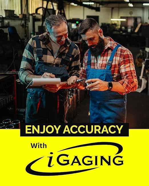 iGAGING Absolute Origin 0-12" Digital Caliper, IP54 Stainless Steel, SPC/USB Output Port, Inch & Metric Modes, Case, Manual, Battery