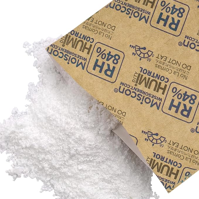 Wisesorb 84% Two-Way Humidity Control Packs for Storing 1 lb – Size 60 – 25 Pack – Seasoning Packets Moisture Control Packets Individually Wrapped, Humidifier Packs for Season Wood Humidifier Boxes