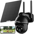 ZUMIMALL 4G LTE Cellular Solar Security Cameras Wireless Outdoor, 3MP No WiFi Cameras for Home Security, 360° Live View, 2K Color Night Vision, PIR Motion Sensor, 2 Way Talk, Built in SIM Card