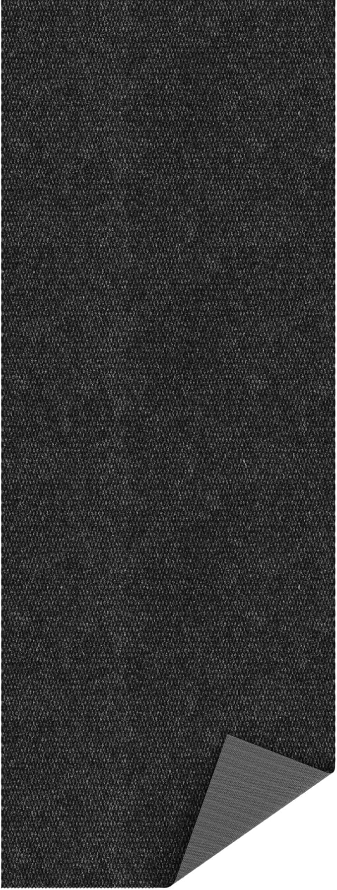 Ottomanson Commercial Scrape Rib Entry Mat – Heavy Duty Ribbed Floor Mat for High Traffic – Non Slip Rubber Back, Waterproof – Indoor Outdoor Use for Offices, Schools, Lobbies, 2'7" x 33', Black