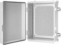 Gratury Junction Box, IP67 Waterproof Plastic Enclosure for Electrical Project, Hinged Grey Cover, Includes Mounting Plate and Wall Bracket (Grey Cover, 16.1"x12.2"x7.1")