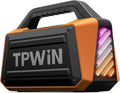TPWIN Bluetooth Speaker - 80W Loud, Rugged Outdoor Speakers, IPX6 Waterproof, 20H Playtime, Deep Bass, Lightshow, TWS, BT 5.3 Wireless, Portable for Travel Hiking Camping Beach Pool - Orange