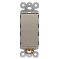 LIDER Minimalist Design Matte Finish Lighted Decorator Switch, Frameless Paddle Light Switch with Locator Light, Grounding Screw, 3-Way or Single Pole, 15A 120V, UL Listed, LS15-3W-NK, Nickel