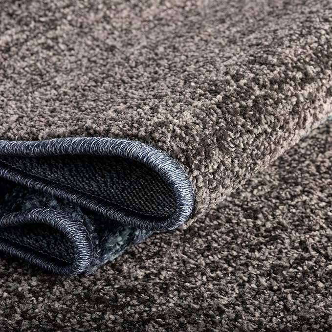 Unique Loom Autumn Collection Area Rug - Providence (7' 10" x 10' Rectangle, Blue Gray/ Light Brown)