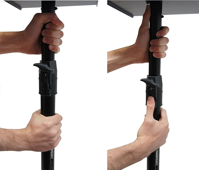 Harmony Audio HA-BKSPKS Home Audio - Studio Monitor Adjustable Height Bookshelf Speaker Stand Pair