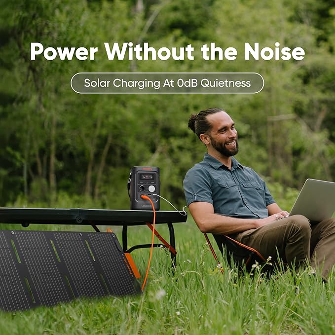 Jackery Solar Generator 300D, 288Wh LiFePO4 Portable Power Station with 40W Solar Panel, 300W DC Output, 140W USB-C Charging Cable Included, for Camping, Travel & Starlink Mini