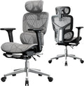 Office Chair with 3D Adjustable Lumbar Support,Ergonomic Computer Chair,Adjustable Headrest and Armrests, 400lbs Capacity,Tilt-Swivel,Premium Mesh Desk Chair for Office,Home & Gaming (Grey)