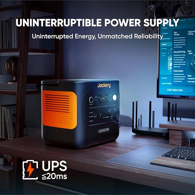 Jackery Solar Generator 2000 v2 with DC-DC Alternator Charger, 2042Wh/2200W LiFePo4 Portable Power Station, 20ms UPS Home Backup, USB-C PD 100W Fast Charging for Power Outages, Emergencies, Camping