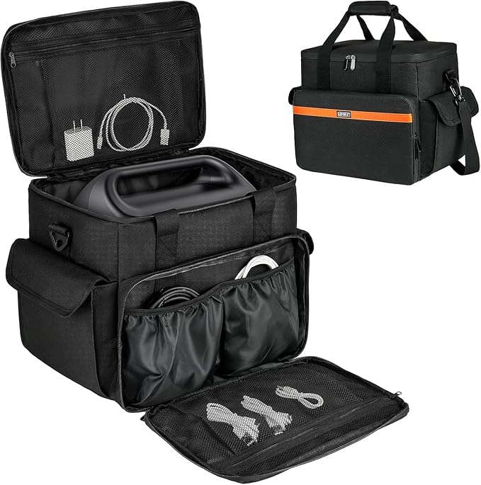 LEFOR·Z Carrying Case Compatible with Jackery Explorer 1000/ECOFLOW River Max/Bluetti EB70S/GRECELL T1000 Portable Power Station,Travel Storage Bag for Charging Cable and Accessories(Bag Only)