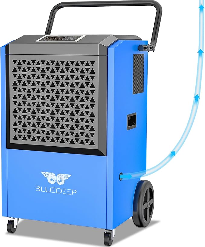 240 Pints Commercial Dehumidifier with Pump for Basements, Industrial Heavy Duty Commercial-grade Portable Dehumidifiers for Large Spaces Warehouse Grow Room, Water Damage Restoration