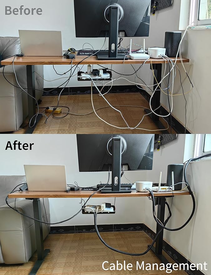 Cable Management Split Wire Loom Sleeve - Cord Hider & Protector for Desk, Pet Chew Proof, Wire Cover Organizer, Flexible Tube for Wires and Cables (3/4 Inch 10FT, White)