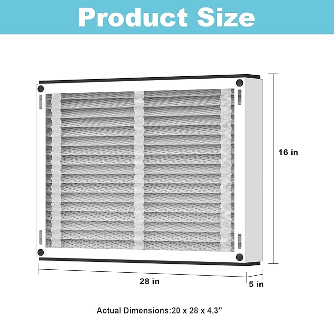(3-Pack) 413 Replacement Filter Compatible with April-Aire Whole House Air Purifier 1410, 1610, 2410, 2416, 3410, 4400, MERV 13, 16 x 28 x 4 Air Filter Replacement