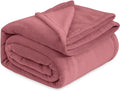 Bedsure GentleSoft Fleece Bed Blankets Queen Size Dusty Rose - Soft Lightweight Plush Fuzzy Cozy Luxury Blanket Microfiber, 90x90 inches