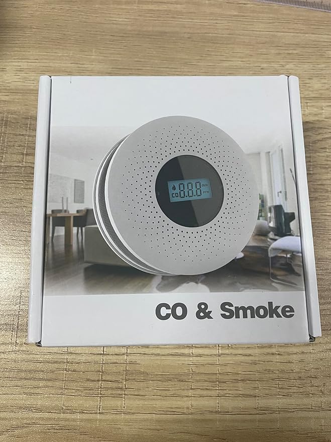 Yfwsrecinoe Upgraded Version Smoke Carbon Monoxide Alarm Detector, Battery-Operated Smoke and CO Alarm with Digital Display, Carbon Monoxide Detectors&Smoke Detector (1Pack)