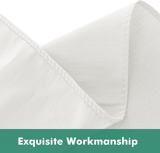 Biscaynebay Wrap Around Bed Skirts with Split Corners for Queen Beds 14" Drop, Ivory Elastic Dust Ruffles Adjustable Easy Fit Wrinkle & Fade Resistant Silky Luxurious Fabric Machine Washable