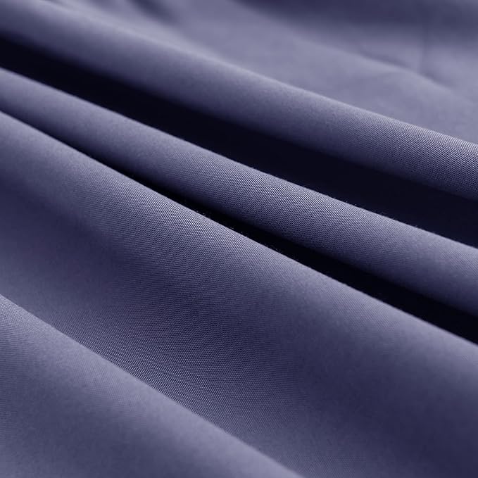 Bed Skirt Full Size Ruffled Bed Skirt with Split Corners, 14 Inch Drop Dust Ruffle Bed Skirts with Platform, Navy Blue