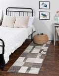 Unique Loom Autumn Collection Area Rug - Providence (2' 7" x 10' Runner, Gray/ Ivory)