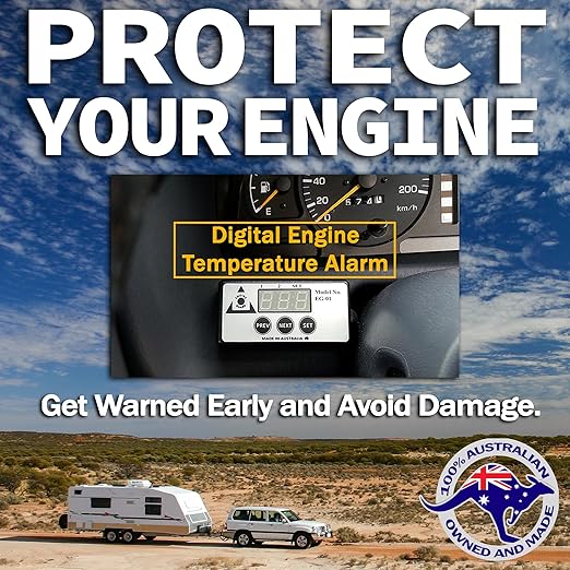 Engine Guard, Single Temperature Kit - Vehicle Temperature Monitor & Audible Alarm, Overheating Protection Alarm