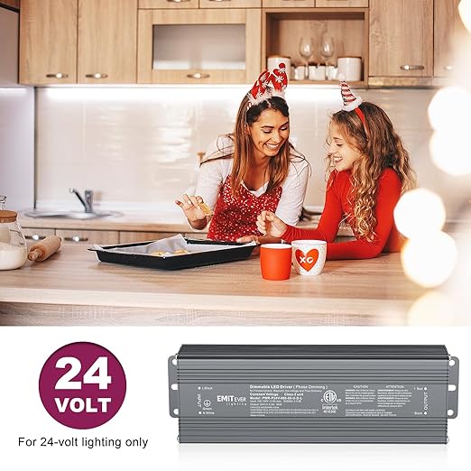 EMITEVER 96W Triac Dimmable LED Driver,Power Supply,AC 120V to DC 24V Transformer,Compatible with Lutron and Leviton Dimmers,for LED Lighting,Class 2,ETL Certified