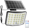 ONLYWIN Solar Lights Outdoor Bright Solar Dusk to Dawn Light with 3000mAh Battery, IP65 Waterproof Remote Control Outdoor Light, 3 Working Modes for Garage, Porch, Patio, Shed, 1-Pack