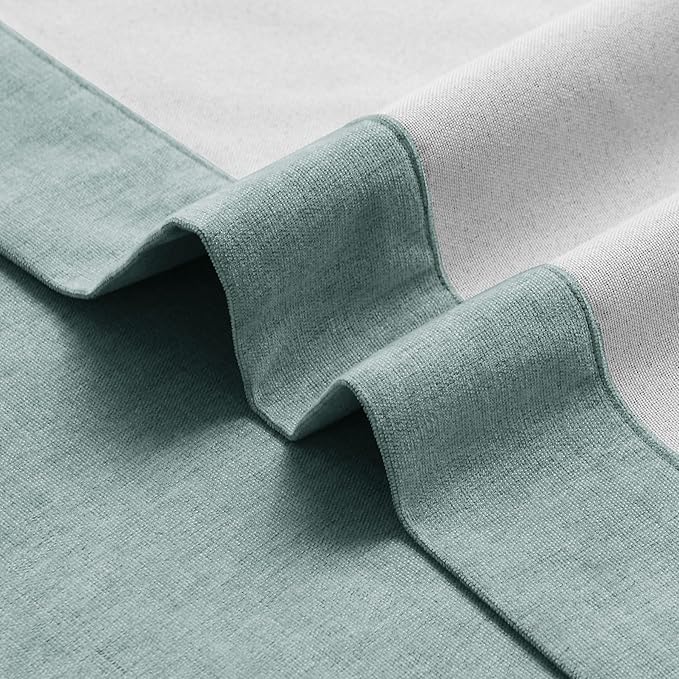 Macochico Extra Wide 100% Blackout Chenille Curtains 100" Wx102 L Thermal Curtains for Sliding Door Room Divider Living Room Bedroom Hotel Teal Blackout Curtains Grommet with Tieback 1 Panel