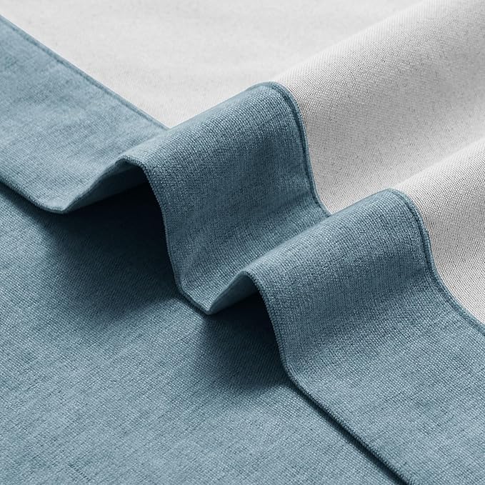 Macochico Full Blackout Curtains 84 Inches Long Insulated Noise Reducing Chenille Curtains for Living Room Bedroom Nursery Auditorium Teal Blue Curtains with Tieback Grommet 72" Wx84 L 1 Panel