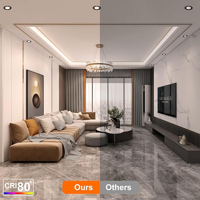 inShareplus 2 Inch LED Recessed Lighting, Black Downlight Dimmable 3W (35W Equivalent), 3000K Warm White, CRI80, Recessed Light Fixtures with LED Driver (6 Pack)