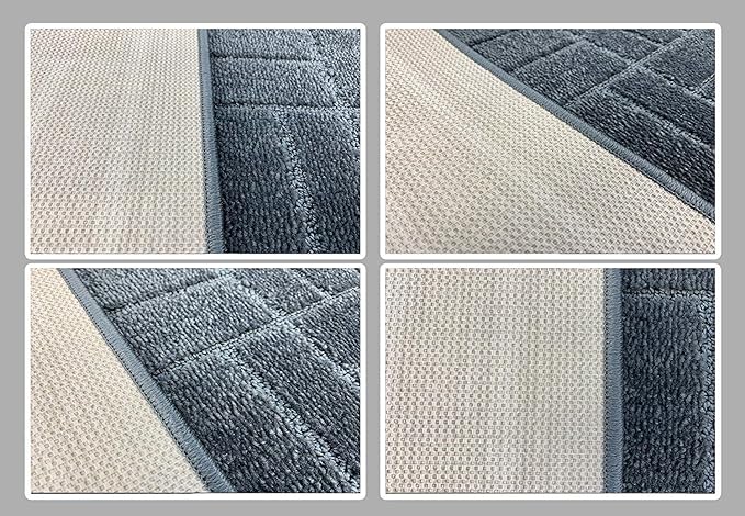 Custom Length Hallway Runner Rug,Slip Resistant,Bricks Anthracite, 26 Inch X 17 feet, Sold and Priced Per Foot