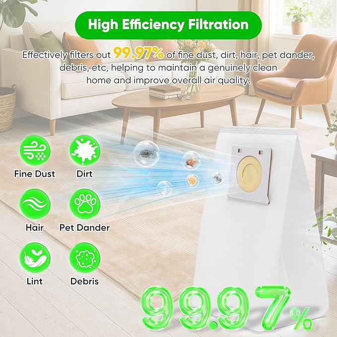 LBLVBNEWD 16 Pack IB600 HEPA Vacuum Bags for Kenmore Intuition Upright Vacuum Cleaner - Compatible with Kenmore Intuition Vacuum Bags BU4018 BU4020 BU4021 BU4022 BU4050