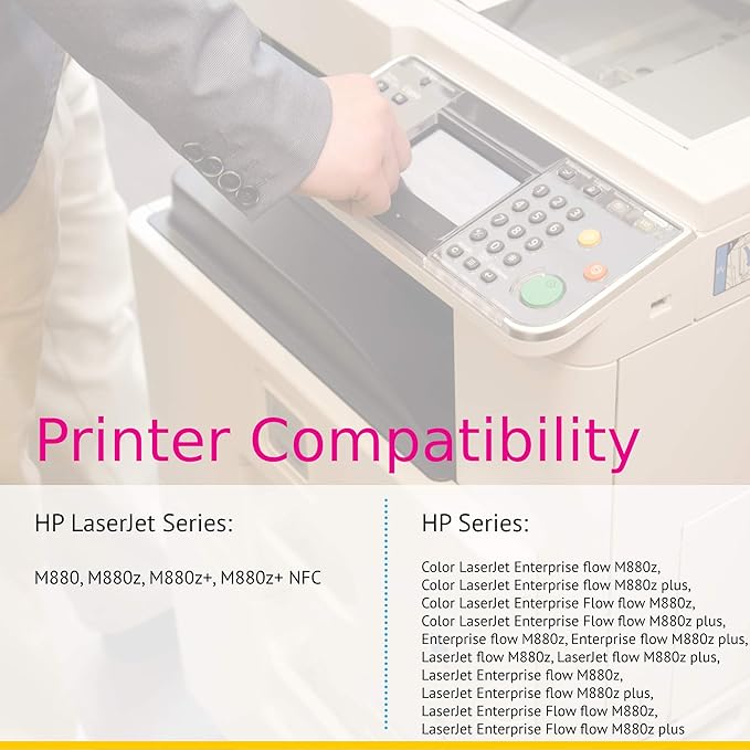 CS Replacement Toner Cartridge Compatible with HP 827A CF301A Cyan CF303A Magenta CF302A Yellow Color M880 M880z M880z+ M880z+ NFC 3 Color Set