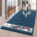 Muddy Mat® Shown on TV – Super Absorbent Door Mat Indoor, Microfiber Quick Dry Chenille Entryway Rug, Non-Slip Front Door Mat, Indoor Mats for Entryway, Machine Washable Pet Rug, Atlantic Blue 36"x72"