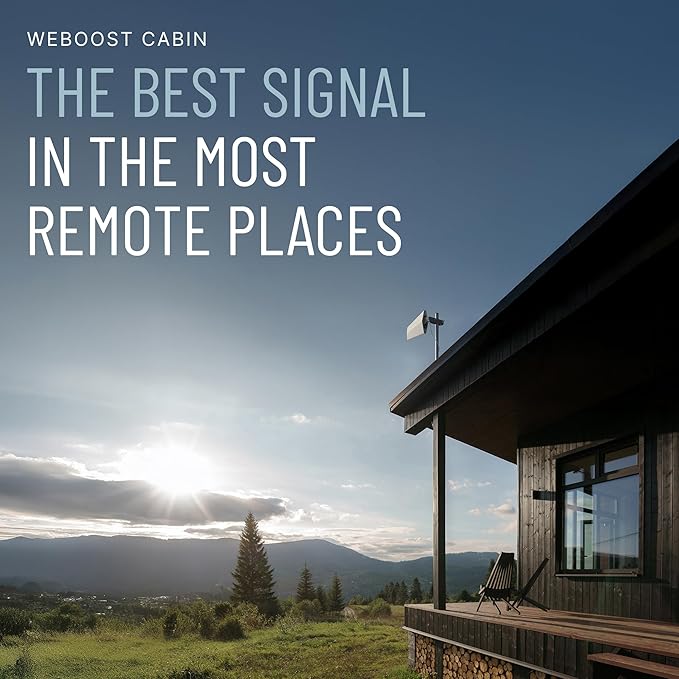 weBoost Cabin – Cell Phone Signal Booster | Boosts 4G LTE & 5G | Supports All U.S. Carriers – Verizon, AT&T, T-Mobile & More | Made in The U.S. | FCC Approved