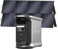 AMPACE Andes 1500 Power Station 2400W(Surge 3600W) Solar Generator with 2x200W Solar Panels, 1462Wh Solar Power Station, 1800W A-Boost Fast Charging, APP Control, Emergency Power for Home Use