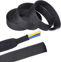 Sonoreboom 2 in 1 Heat Shrink Braided Sleeving Fabric Tubing-Ideal fit Irregular Shape Hose/Cable/Wire (1/2"(12mm), 40FT)