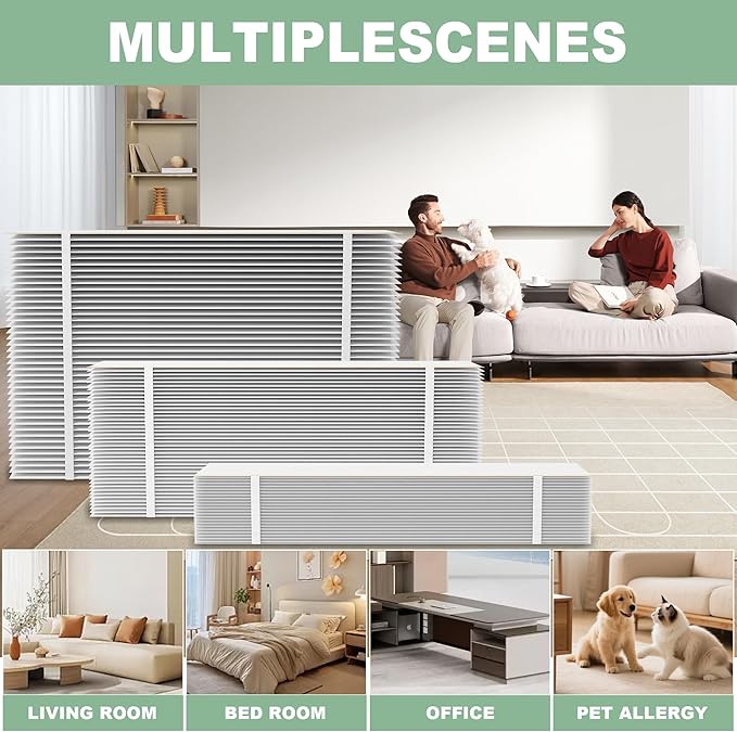 （3 Pack）401 Filter Replacement Compatible with AprilAire 2400, Space-Gard 2400 Whole-House Air Purifier, MERV-10 Furnace Filter, 16x25x6 Air Filter（incloud 2 Pleat Spacers）