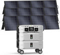 IEE SP5000 Power Station 5120Wh with 3x200W Portable Panel, 120/240V 5000W AC Output(9000W Peak), Portable Generator for Home Backup Outdoors Camping RV Emergency
