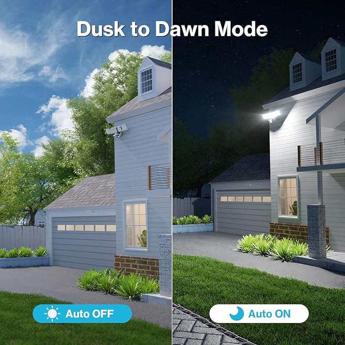 Olafus 130W Motion Sensor Outdoor Lights, 13000LM 2 Pack Motion Sensor Flood Light, Dusk to Dawn Outdoor Lighting, IP65 Waterproof Motion Detector Lights for Outside, White