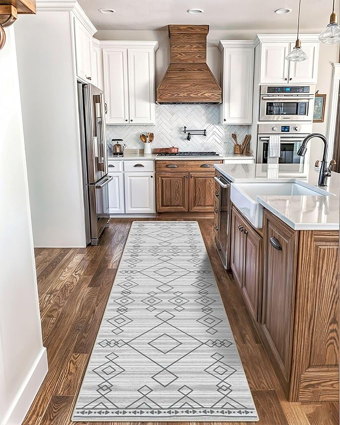 Runner Rug 2'x7' Western Washable Non-Slip Runners for Hallways Kitchen Entryway Laundry Room Modern Carpet Hallway Runner Checkered