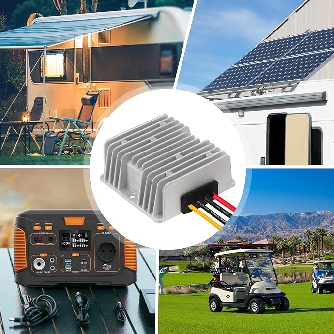 ELFCULB 8V-40V to 12V Voltage Regulator 10A 120W DC Step Down UP Converter for Golf Cart Club Car