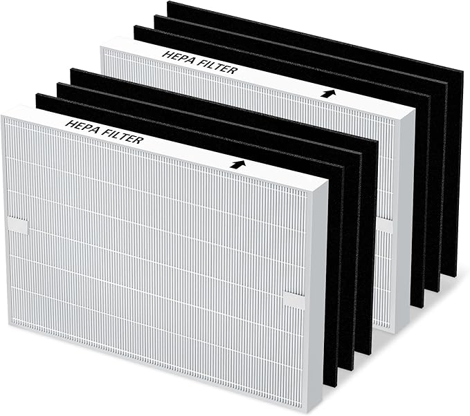 PETOX AP-1512HH Replacement Filter for Coway Airmega AP-1512HH and Airmega 200M Air Purifiers, 2 HEPA and 6 Carbon Filter Set, Item NO # 3304899