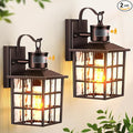 VIANIS 2 Pack Motion Sensor Outdoor Lights for House, Oil Rubbed Bronze Farmhouse Outdoor Porch Lights Wall Mount, 100% Aluminum Exterior Sconce Lights for Coach, Outdoor Garage Lighting Fixtures