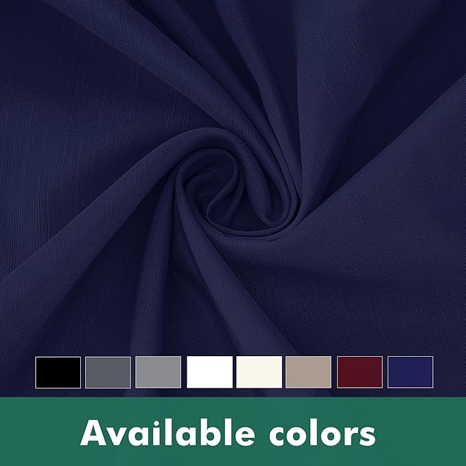 Biscaynebay Wrap Around Bed Skirts with Split Corners for Full Beds 15" Drop, Navy Adjustable Elastic Dust Ruffles Easy Fit Wrinkle Resistant Silky Luxurious Fabric Machine Washable