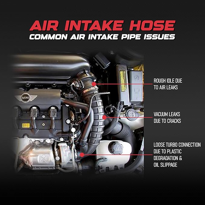 Engine Air Intake Hose by AA Ignition - Compatible with Mini Cooper S 1.6L - 2011-2015 Countryman S, 2013-2016 Paceman S - 13717627501, 13717602692, 13717607778, R55 R56 R57 R58 R59 R60 R61 N18