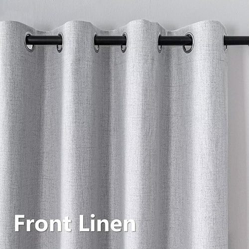 100% Blackout Curtains 96 Inches Long 2 Panels Set, Black Out Curtains for Living Room, Off-White Thermal Insulated Grommet Drapes Bedroom Luxury Decor Privacy(52W × 96L inch, Off-White)
