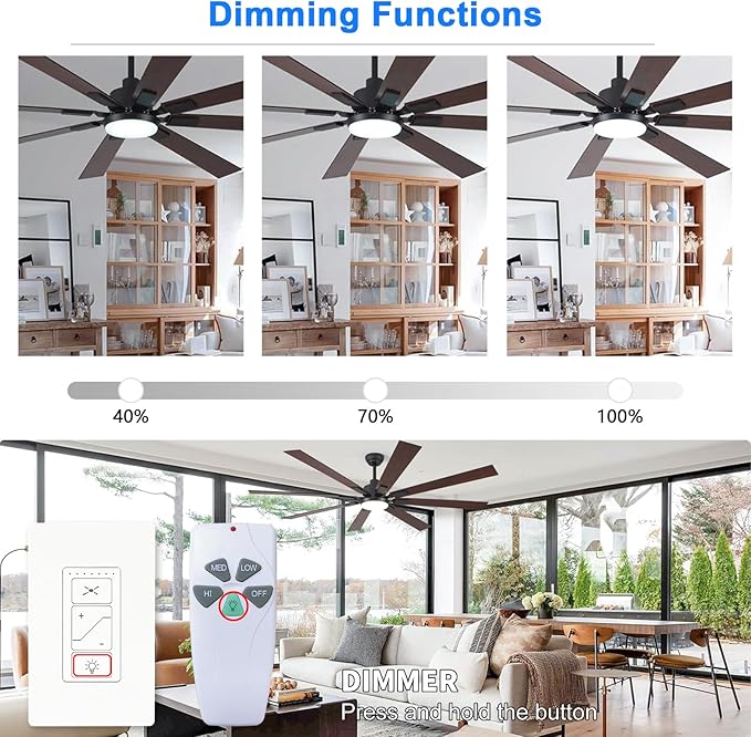 Ceiling Fan Remote Control Kit, Universal Ceiling Fan Remote Control Kit, Ceiling Fan Wall Switch UC9050T, Compatible with Hunter Hampton Bay