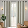 Joydeco Blackout Room Divider Curtains, Extra Wide Light Beige Sliding Door Drapes Living Room Curtains, 1 Panel 100W x 108L Inch Patio Door Drapes for Room Privacy