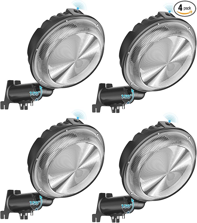 AIKVSXER LED Barn Lights 160W 24000LM Yard Area Light Dusk to Dawn Outdoor Lighting 6500K Security Flood Light IP66 Waterproof for Garden Garages Street Warehouse Farmhouse 4 Pack